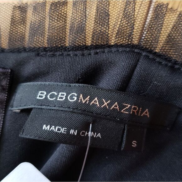 🔸️BCBGMaxazria Black Strapless Tiered Ruffled Dress Small - Picture 14 of 16